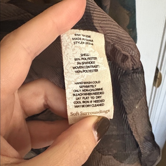 Soft Surroundings Tea Gardens Topper Multicolor Floral Waterfall Style Cardigan - Picture 5 of 10